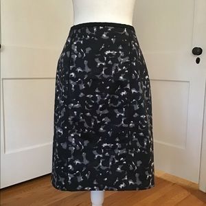 LOFT Animal Print Pencil Skirt